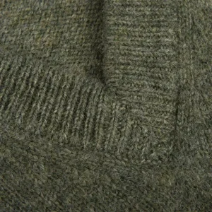 Alan Paine Knitwear | Landscape Green Lambswool V-Neck