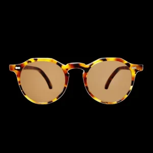 The Bespoke Dudes Sunglasses | Lapel Amber Tortoise Tobacco Lenses 49Mm