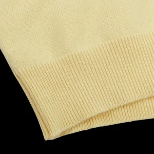 William Lockie Knitwear | Lemon Frost V-Neck Cashmere Sweater