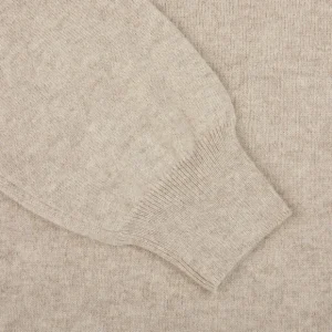 Piacenza Cashmere Knitwear | Light Beige Cashmere Crewneck