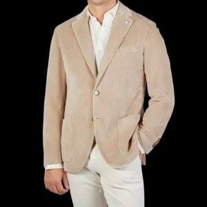 L.B.M. 1911 Blazers | Light Beige Cotton Corduroy Blazer