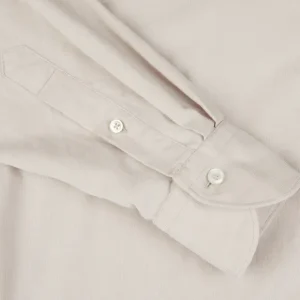 Xacus Shirts | Light Beige Cotton Corduroy Casual Shirt