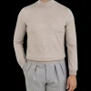 Gran Sasso Knitwear | Light Beige Extra Fine Merino Roll Neck