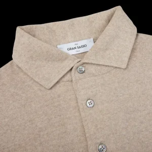 Gran Sasso Polo Shirts | Light Beige Extra Fine Merino Wool Polo Shirt