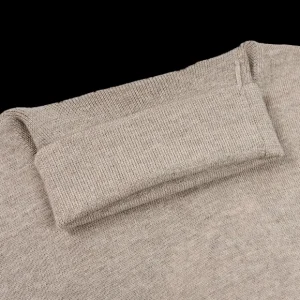Gran Sasso Knitwear | Light Beige Extra Fine Merino Roll Neck