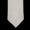 Dreaming Of Monday Ties | Light Beige 7-Fold Vintage Linen Tie