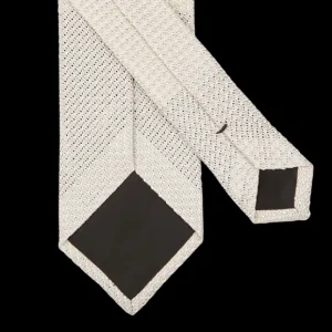 Amanda Christensen Ties | Light Beige Grenadine Grossa Lined Silk Tie