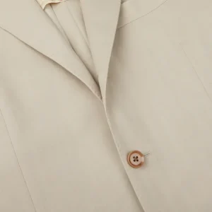 Ring Jacket Suits | Light Beige Herringbone Wool Suit