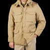 Aspesi Coats & Jackets | Light Beige Nylon Padded Field Jacket