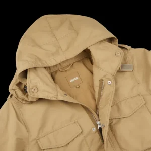 Aspesi Coats & Jackets | Light Beige Nylon Padded Field Jacket