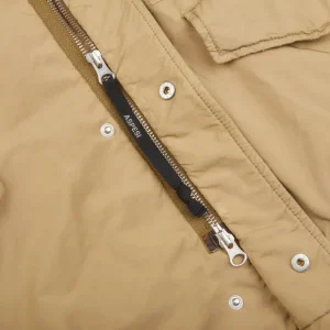 Aspesi Coats & Jackets | Light Beige Nylon Padded Field Jacket