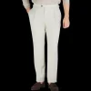 Baltzar Sartorial Trousers | Light Beige Wool Linen Pleated Trousers