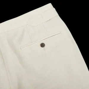 Baltzar Sartorial Suits | Light Beige Wool Linen Pleated Trousers