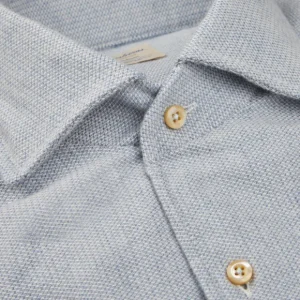 Stenströms Shirts | Light Blue Brushed Cotton Slimline Shirt