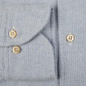 Stenströms Shirts | Light Blue Brushed Cotton Slimline Shirt