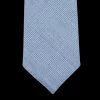 Dreaming Of Monday Ties | Light Blue Checked 7-Fold Summer Wool Tie