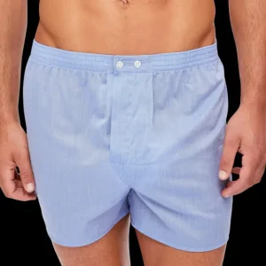 Derek Rose Underwear | Light Blue Cotton Classic Fit Boxers