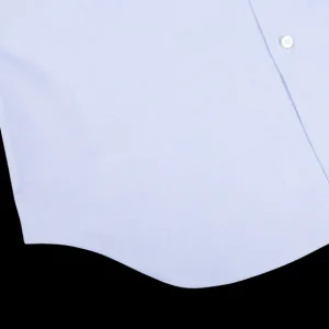 Xacus Shirts | Light Blue Fine Cotton Oxford Cut-Away Shirt