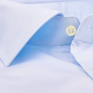 Stenströms Shirts | Light Blue Fitted Body Double Cuff Shirt