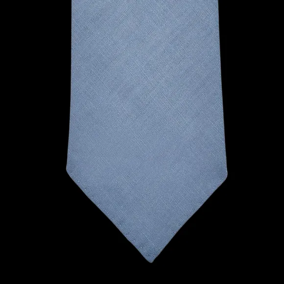 Dreaming Of Monday Ties | Light Blue 7-Fold Vintage Linen Tie