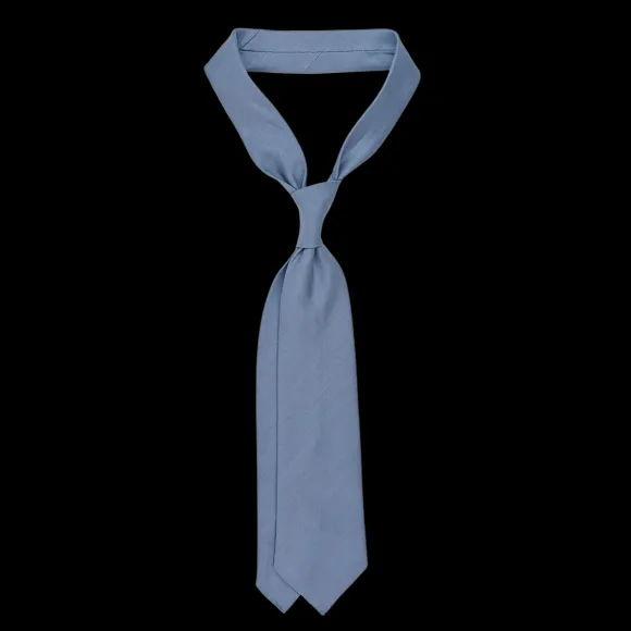 Dreaming Of Monday Ties | Light Blue 7-Fold Vintage Linen Tie