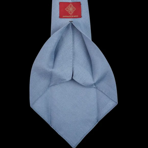 Dreaming Of Monday Ties | Light Blue 7-Fold Vintage Linen Tie