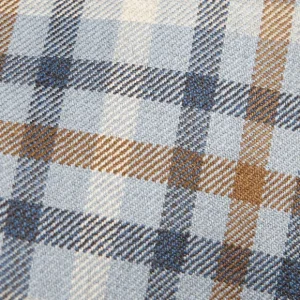 Dreaming Of Monday Ties | Light Blue Gunclub Checked 7-Fold Wool Tie