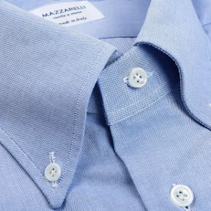 Mazzarelli Shirts | Light Blue Oxford Button Down Regular Shirt