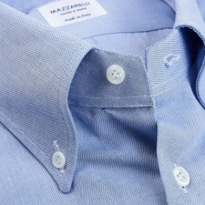 Mazzarelli Shirts | Light Blue Oxford Button Down Regular Shirt