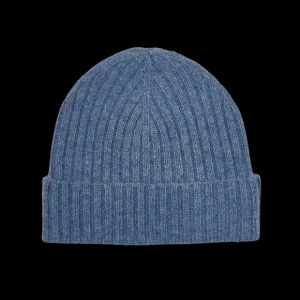 Amanda Christensen Beanies | Light Blue Ribbed Cashmere Beanie