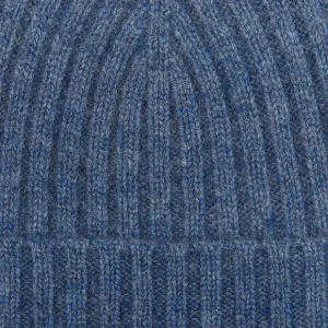 Amanda Christensen Beanies | Light Blue Ribbed Cashmere Beanie