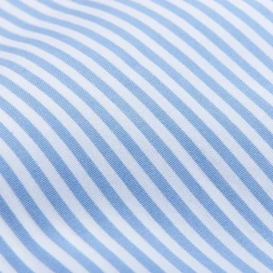 Mazzarelli Shirts | Light Blue Striped Regular Fit Cotton Shirt