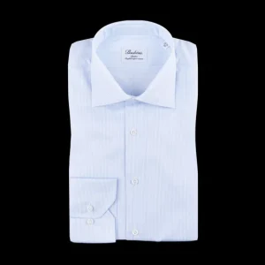 Stenströms Shirts | Light Blue Striped Slimline Shirt