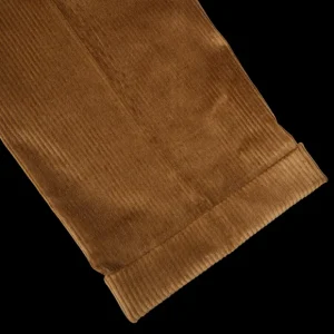 Berwich Trousers | Light Brown Cotton Corduroy Flat Front Trousers