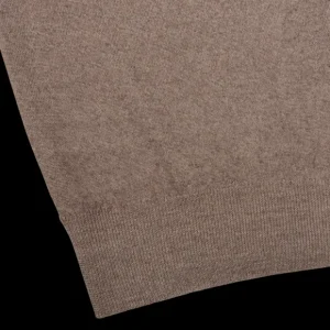 Gran Sasso Cardigans | Light Brown Vintage Merino Wool Zip Cardigan