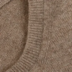 Gran Sasso Sweaters | Light Brown Wool Cashmere Crew Neck