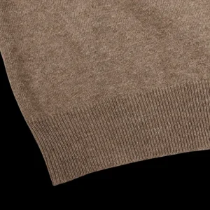 Gran Sasso Sweaters | Light Brown Wool Cashmere Crew Neck