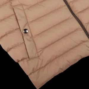 Herno Outerwear | Light Camel Wool Silk Nylon Padded Jacket