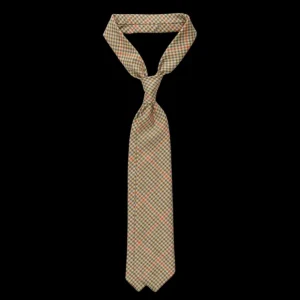 Dreaming Of Monday Ties | Light Green Micro Gunclub Checked 7-Fold Wool Tie