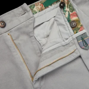 Berwich Trousers | Light Grey Cotton Moleskin Chinos