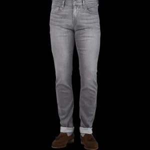 Paige Jeans | Light Grey Cotton Stretch Lennox Jeans