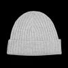 Amanda Christensen Beanies | Light Grey Ribbed Cashmere Beanie