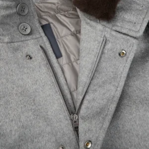 Herno Coats & Jackets | Light Grey Water Repellent Cashmere Car Coat