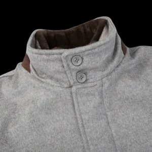 Herno Outerwear | Light Grey Water Repellent Cashmere Car Coat