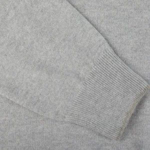 Gran Sasso Knitwear | Light Grey Wool Cashmere Zip Cardigan