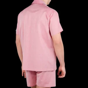 Derek Rose Loungewear | Light Red Amalfi Cotton Short Pyjamas