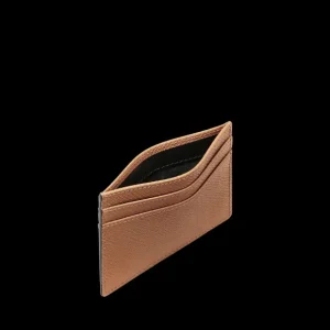 Smythson Wallets | Light Rosewood Panama Leather Flat Card Holder