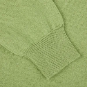 Gran Sasso Sweaters | Lime Green Cashmere 1/4 Zip Sweater