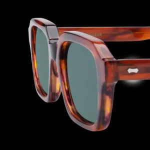 The Bespoke Dudes Sunglasses | Lino Eco Havana Bottle Green Lenses 52Mm