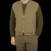 Universal Works Gilets | Lovat Green Wool Fleece Zip Waistcoat